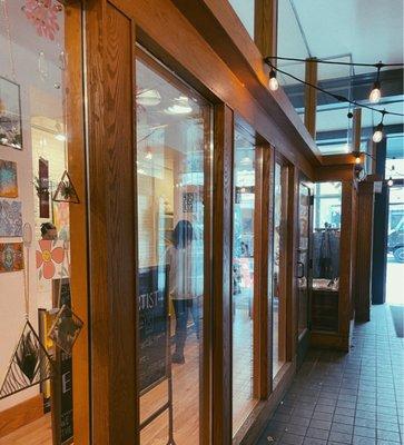 hallway looking into the shop