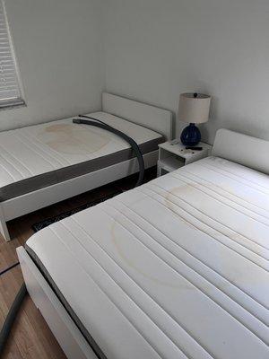 AirBnB mattress cleaning - Before