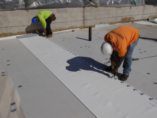 Fastening PVC for a high-wind installation in Bridgeport, CT