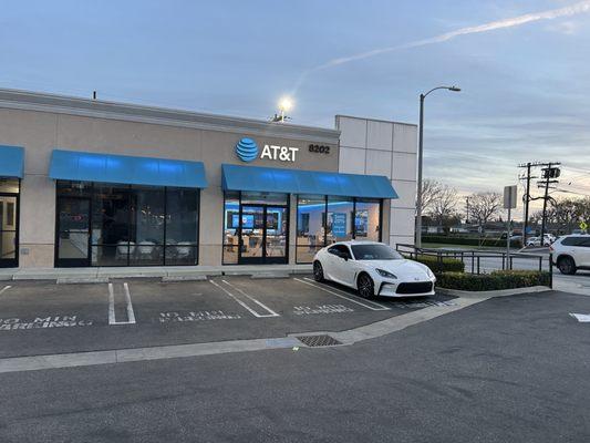 The exterior of the store.