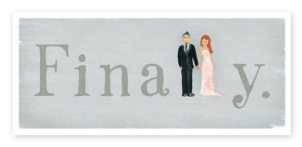 Hand-painted Save the Date