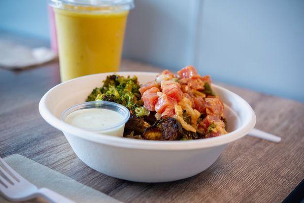 Sushi grade ahi tuna for the perfect pescatarian bowl.