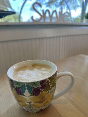 Lavender latte with oat milk