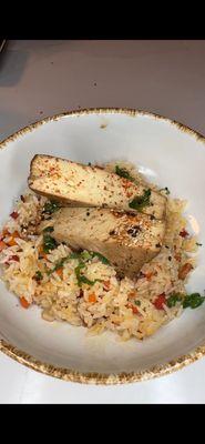 Tofu friend rice