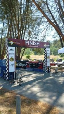 finish chute for all out events (santa margarita adventure race)