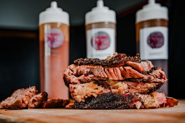 Smoked Brisket and homemade sauces