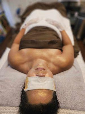 Facial and hand massage