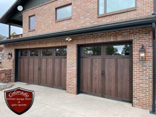 Wooden garage doors