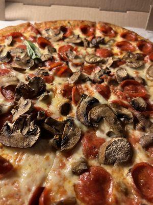 Pepperoni and Mushroom pie