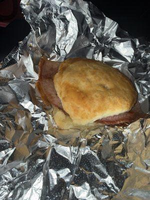 Country ham biscuit