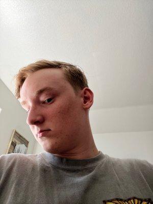 This is the haircut that the barber gave me