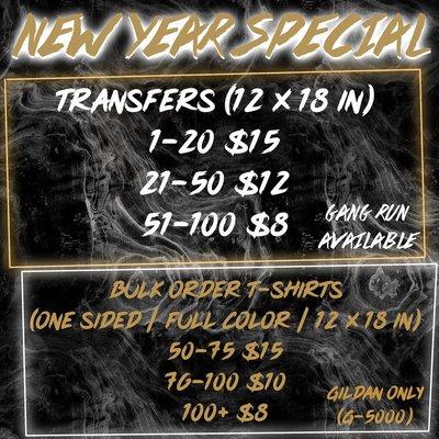 New Years sale