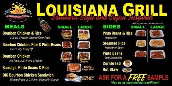 Menu (Not my photo... off website)