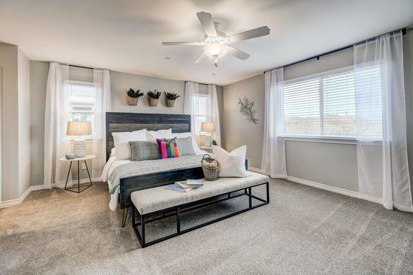 Oversized bedrooms with ample natural light