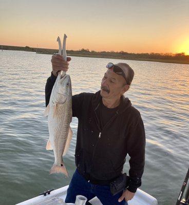 Redfish were plentiful today