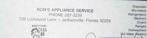 Ron's Appliance Service