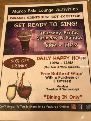 Karaoke Night + Happy Hour // IG: @fullofsoflo