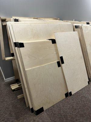 Extra wood sitting in our studio for months