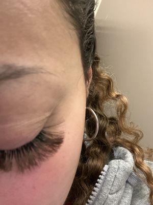 The lashes she swore she "didn't" cut...