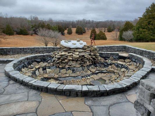 Looking forward to better weather so we can fill the pond and show off this amazing waterfall!