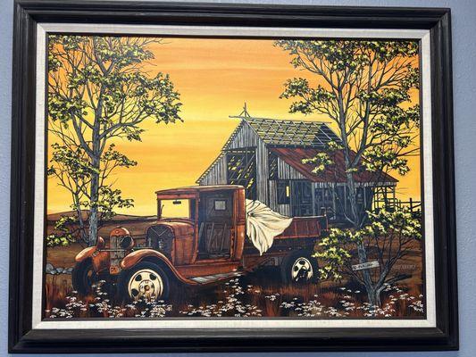 Awesome painting left over from the previous owners