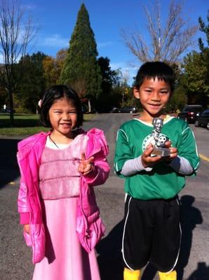 Jacques and Angele at the game