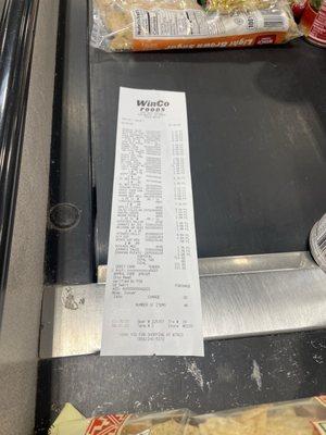 Last time they suspended my transaction and had me go to customer service to pay. i'll report what it is next time.