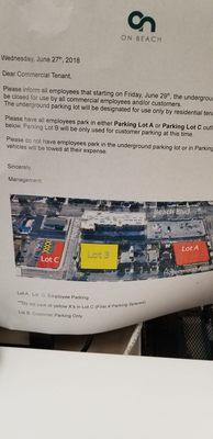 Their new parking lot for customers and employees