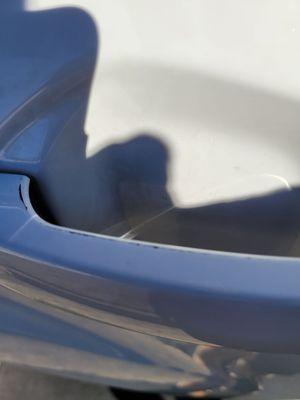 Dirt smear and settled on handles