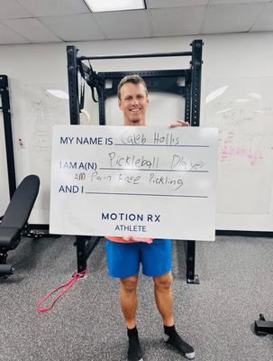 MOTION RX provides 1-on-1 physical therapy for pickleball players to recover from injuries and return to the court pain free