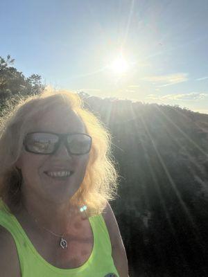 Before at the Grand Canyon. So much frizz!
