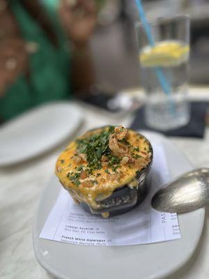 Pimento Shrimp and Grits. So freaking delicious and it's a surprise egg in the middle