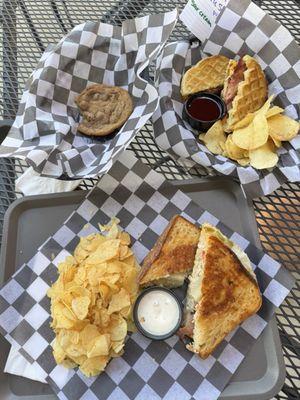 Lord of the Ranch and Waffle Smash sandwiches