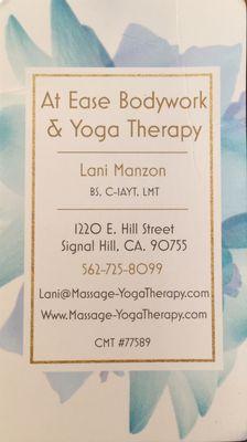 At Ease Bodywork & Yoga Therapy