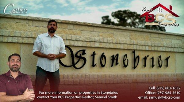 Bryan and College Station REALTOR® Samuel Smith reviews Stonebrier. http://ybcsp.com/stonebrier/