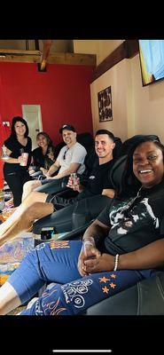 Our wedding party !!! Best nail spa! I came all the way from south Florida and the service provided was amazing!!!