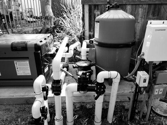 New Hayward VSP, Heater, Filter, Automation and Plumbing