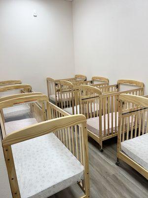Cribs in infants room