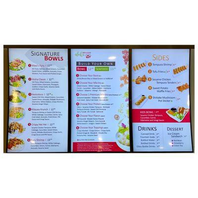 Menu board