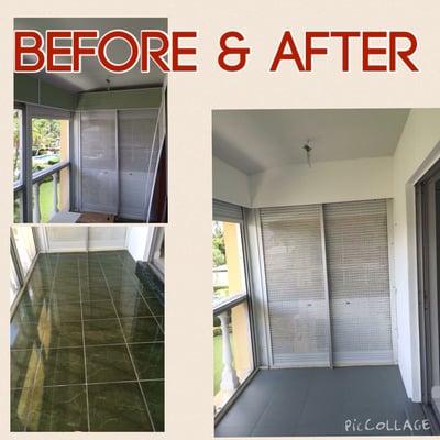 Patio Remodel.. Left is Before Right is After