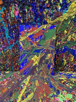 Finished splatter paint project