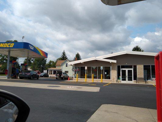 Gas station remodel is nearly complete; $3.99 a gallon today.