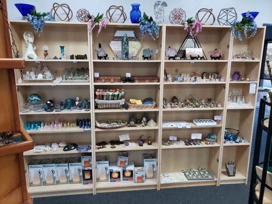 Crystal towers, angels, insence, salt and selinite lamps