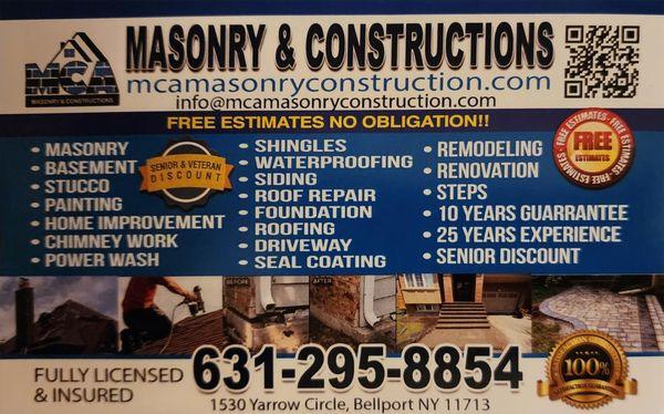 MCA Masonry Construction
