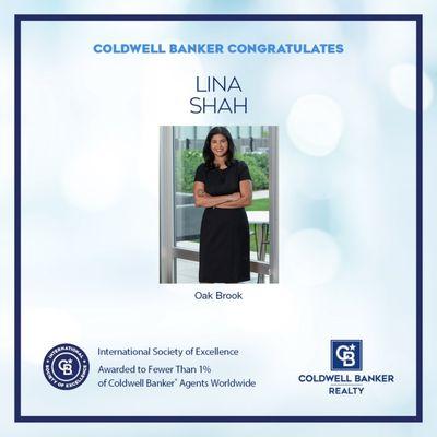 CLINA SHAH awarded Socirt yof Excellence Top 1 % in network globally