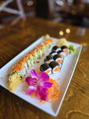 JB Roll and Shrimp Tempura Roll! Yum!