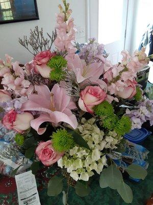 An awesome bouquet of local florist designed flowers!!!