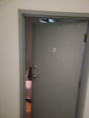 Crazy 24 hour activity that's so busy they prop doors open.