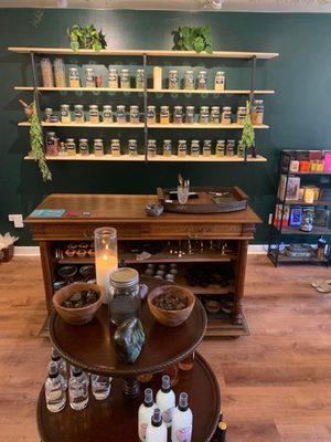 Front of the "House", all herbs grown in her own garden, all products are made by hand!