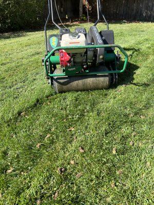 Heavy commercial aerators are used to pull the deepest plugs possible